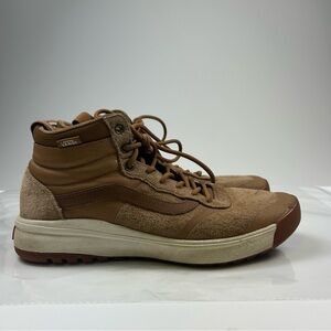 Vans Men’s SZ 9 UltraRange Shoes Chipmunk High Top Suede Skate Sneakers Cush